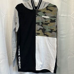 Kids Camo and Black Hoodie